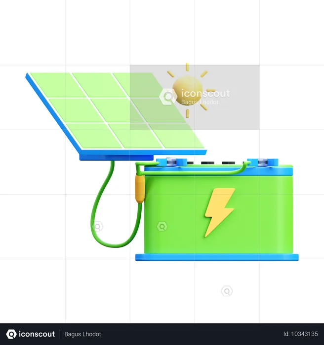 Énergie solaire  3D Icon