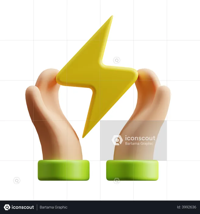 Energie sparen  3D Icon