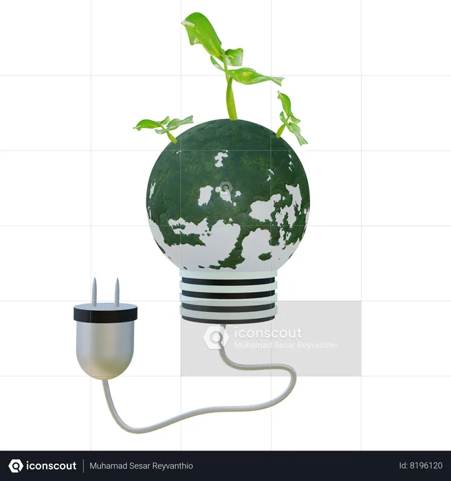 Énergie verte  3D Icon