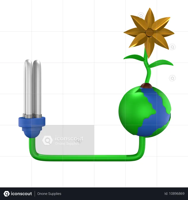 Énergie verte  3D Icon