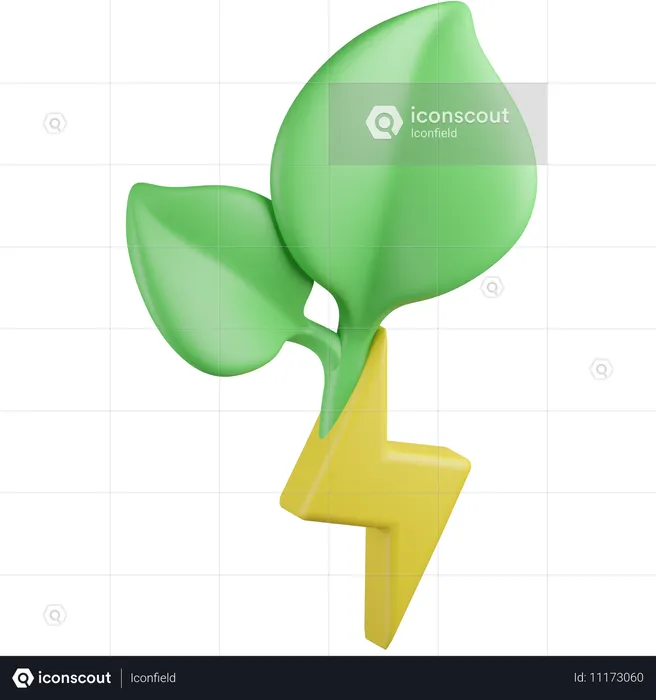 Énergie verte  3D Icon