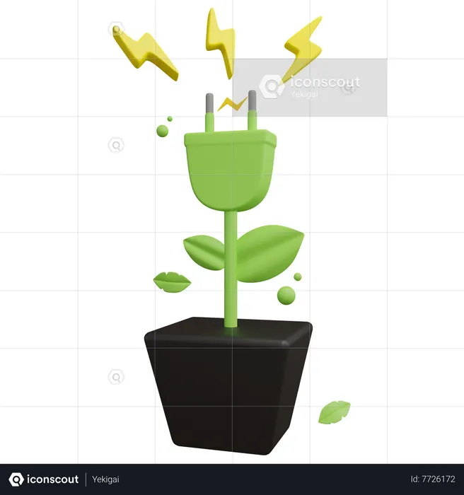 Énergie verte  3D Icon