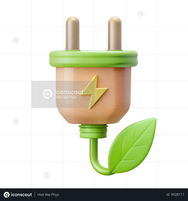 Energiesparstecker  3D Icon