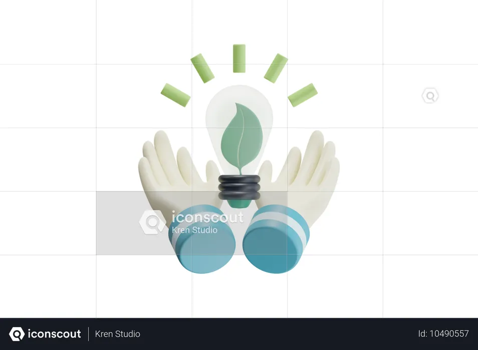 Energy On Hand  3D Icon