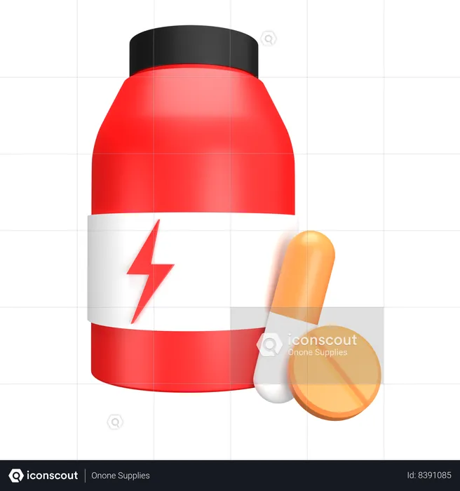 Energy Pills  3D Icon