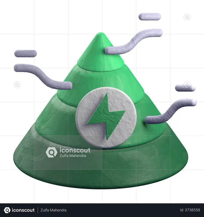 Energy Pyramid  3D Illustration