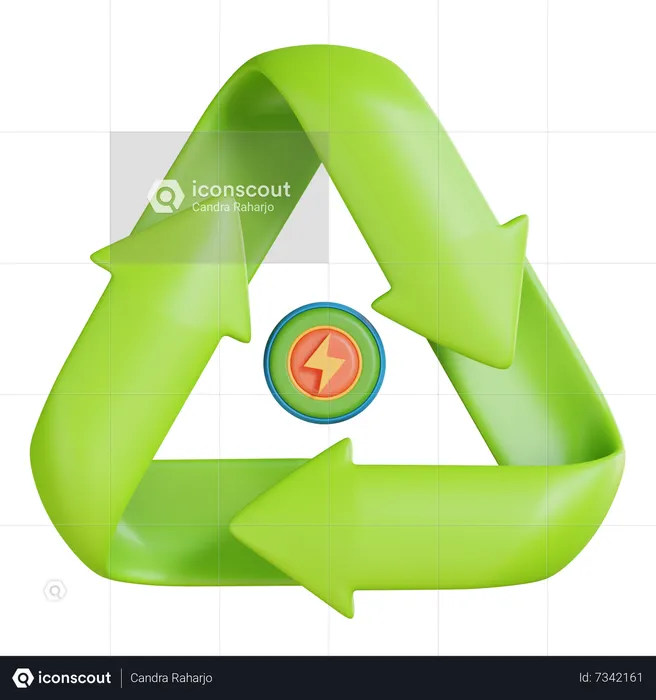 Energy Recycle  3D Icon