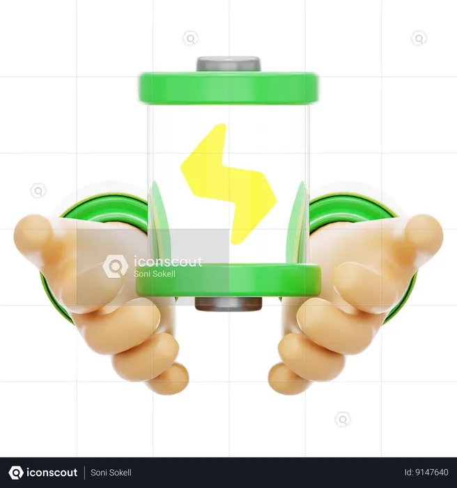 Energy Saving  3D Icon