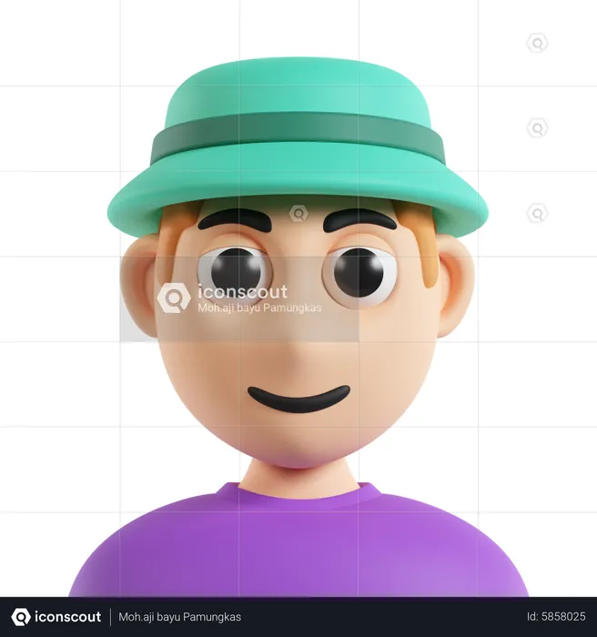 Enfant avec chapeau  3D Icon