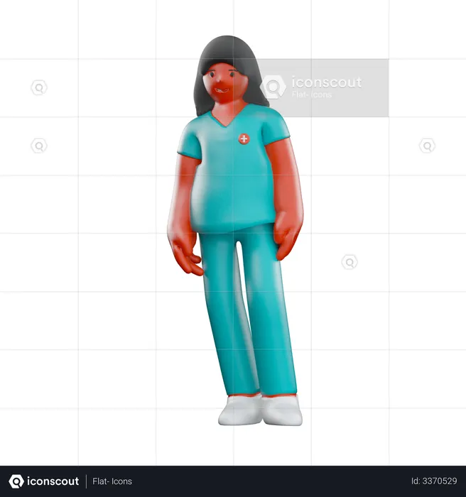 Enfermera  3D Illustration
