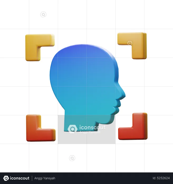 Enfoque de cabeza  3D Icon