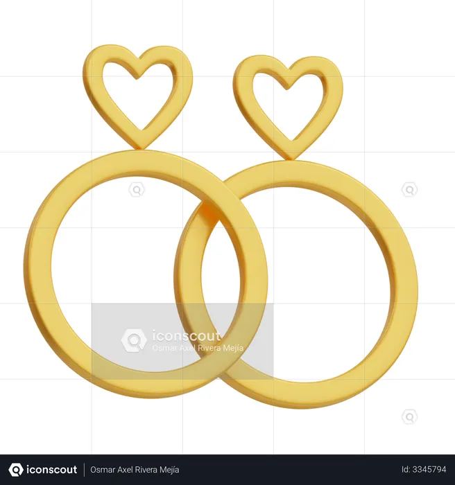 Engagement Ring  3D Illustration