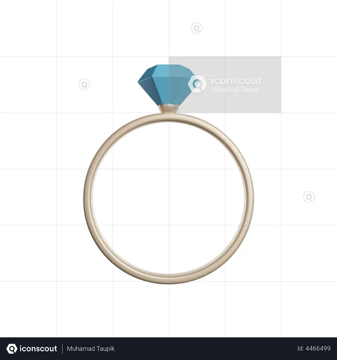 Engagement Ring  3D Illustration