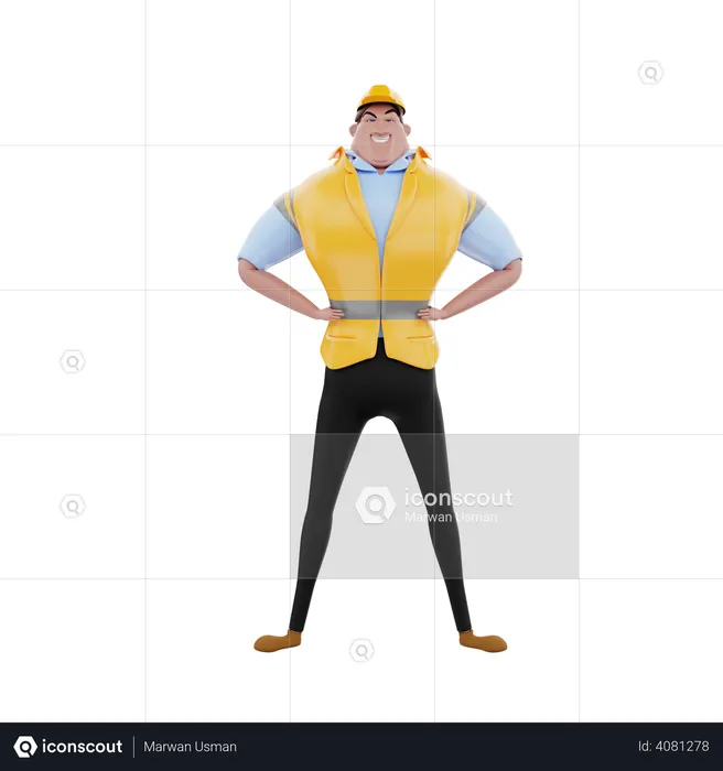 Engineer  3D Illustration