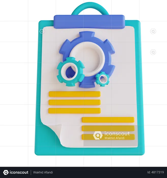 Engineering Clipboard  3D Icon