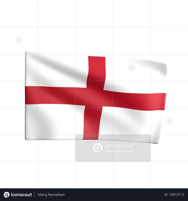 England Flag 3D Icon
