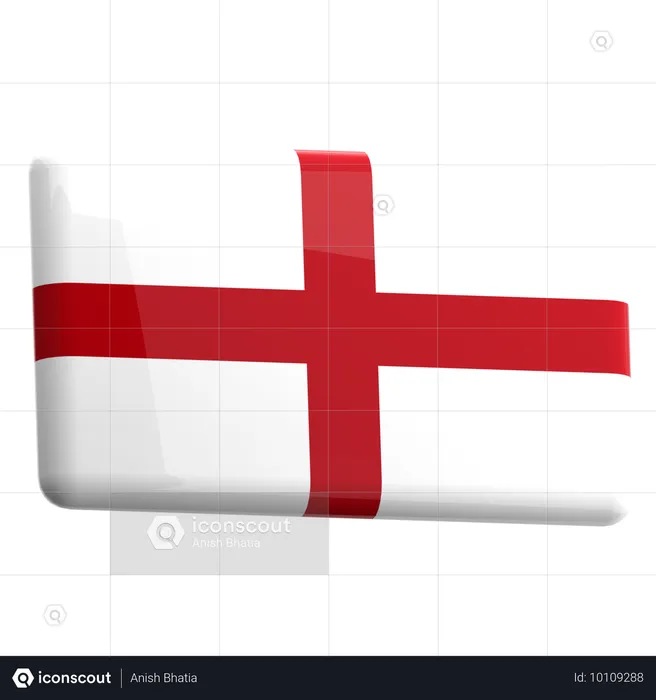 England Flag 3D Icon