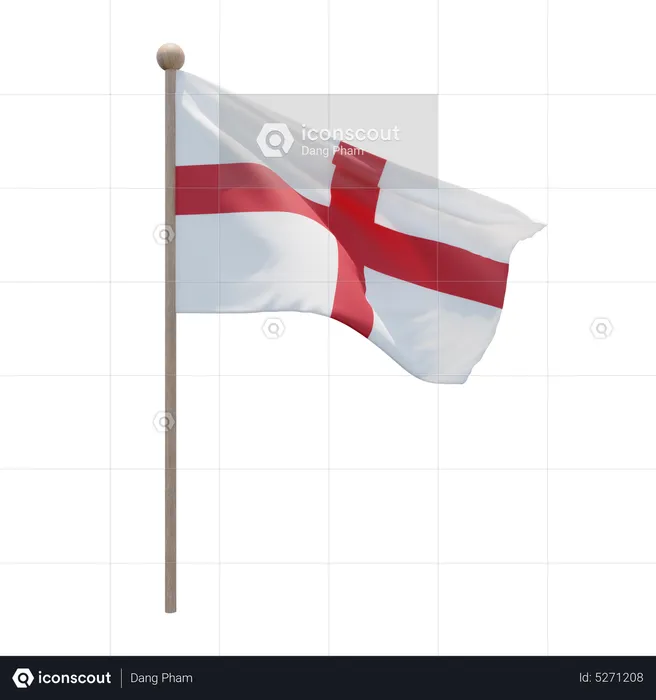 England-Fahnenmast Flag 3D Icon