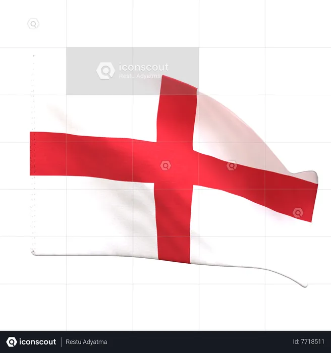 England Flag Flag 3D Icon