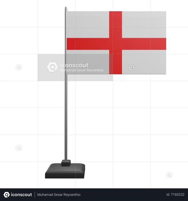 イングランドの国旗 Flag 3D Icon
