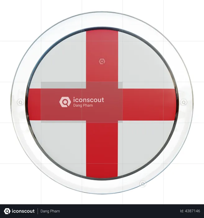 England Flag Glass Flag 3D Flag