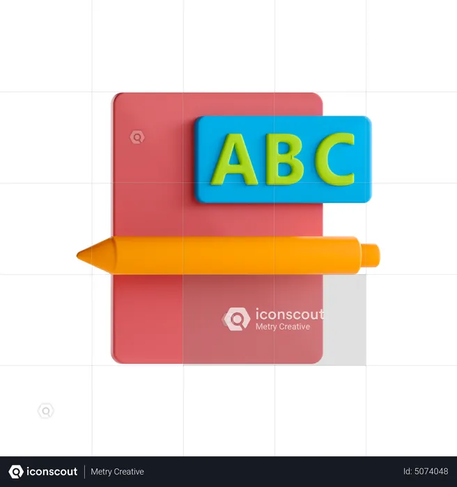 English Book  3D Icon