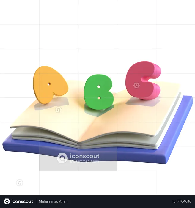 English Book  3D Icon