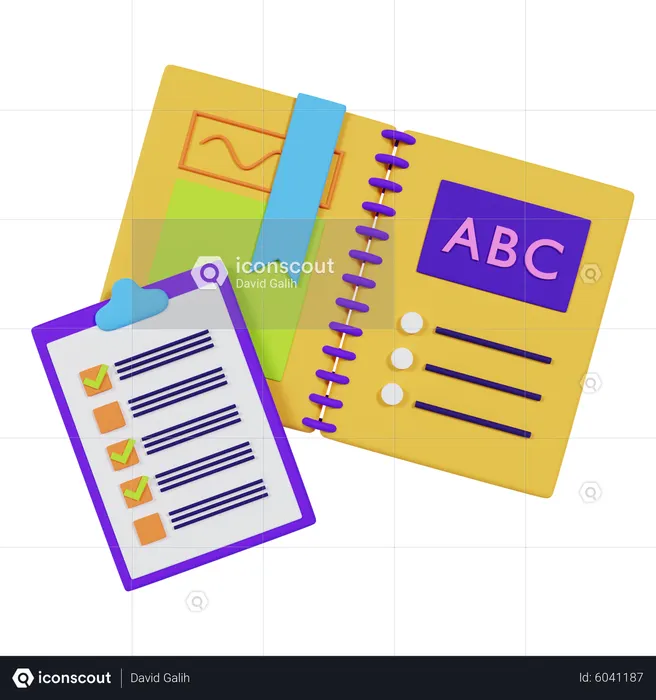 English Book  3D Icon
