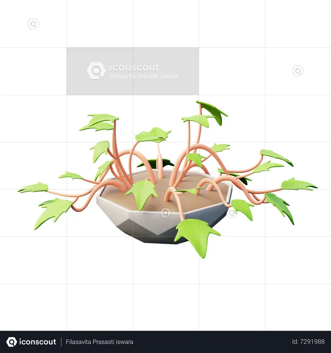 English Ivy Plant  3D Icon