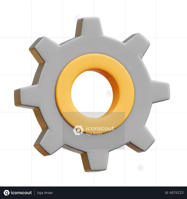 Engrenagem  3D Icon