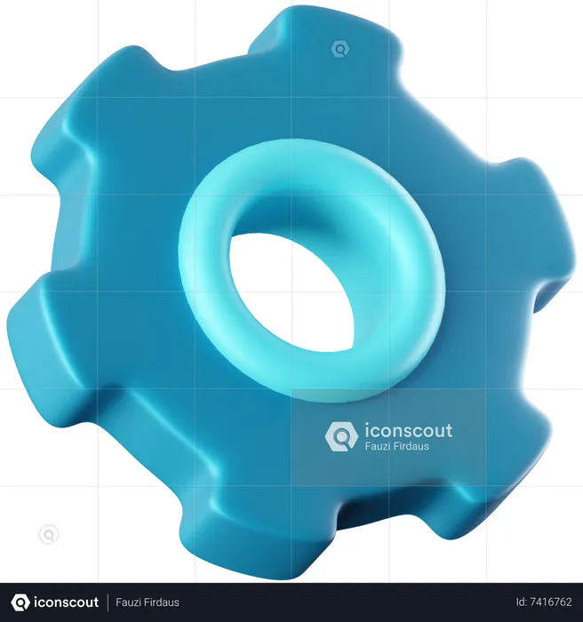 Engrenagem  3D Icon