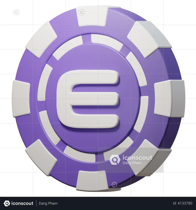ENJ Poker Chip  3D Illustration