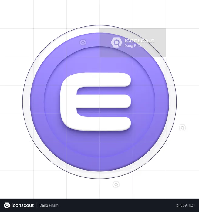 Enjin Crypto  3D Illustration