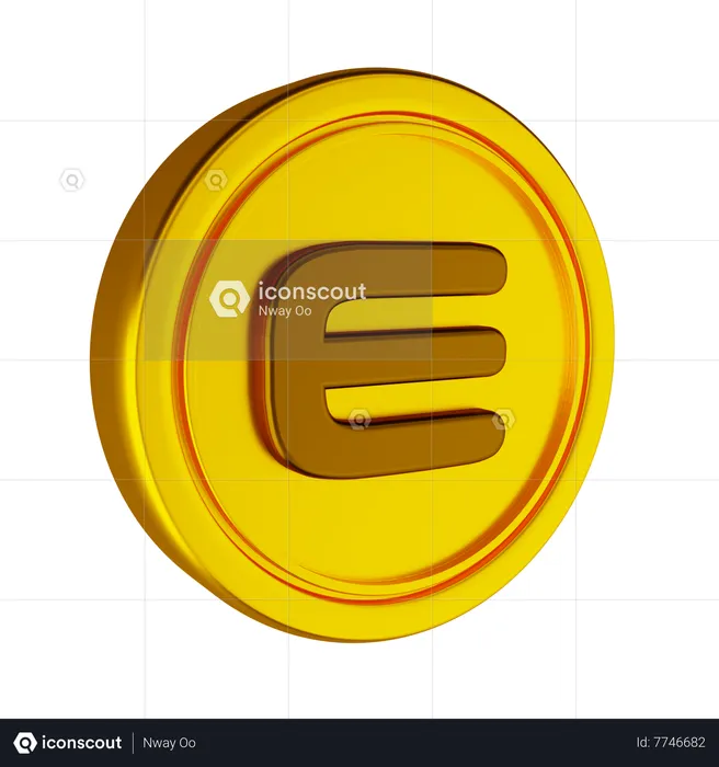 Pièce crypto enjin  3D Icon