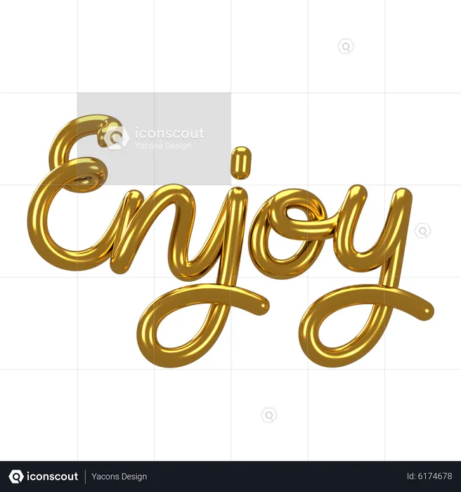 Enjoy Letter  3D Icon