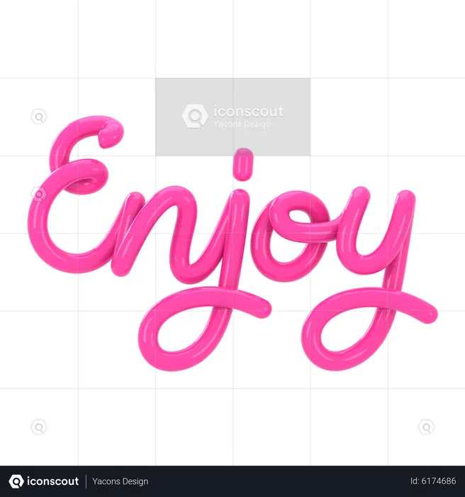 Enjoy Letter  3D Icon
