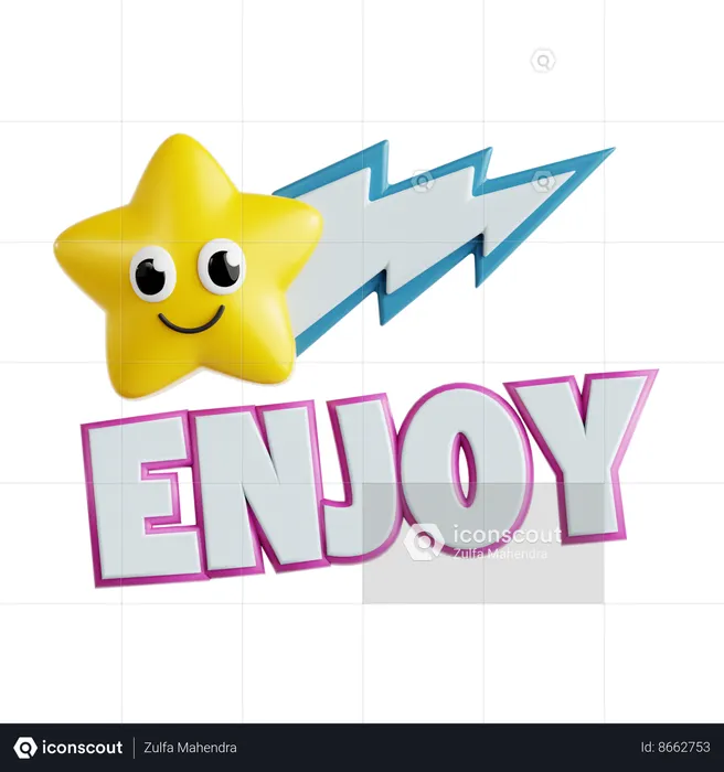 Enjoy Sticker  3D Icon