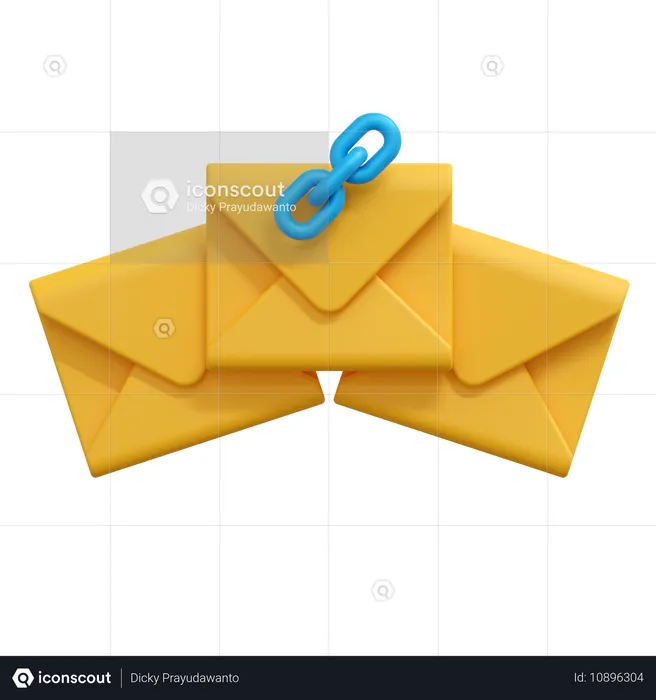 Enlace de mensaje de correo  3D Icon