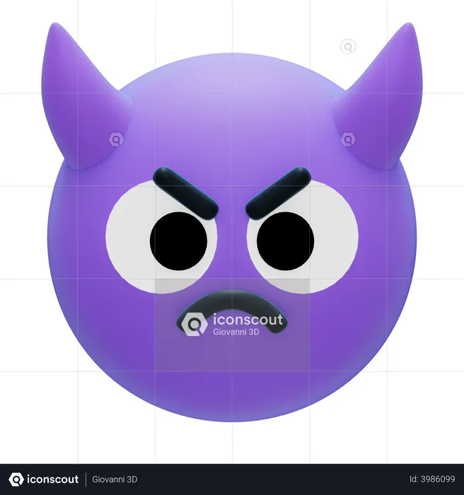Enojado Emoji 3D Icon