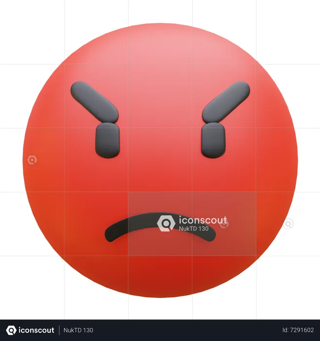 Enraged Face  3D Icon