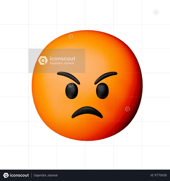 Enraged Face Emoji Emoji 3D Icon