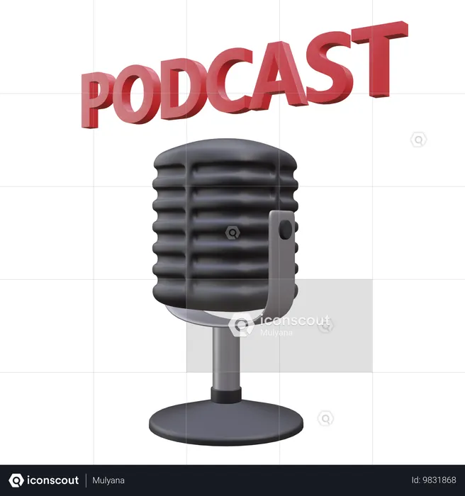 Enregistrement de podcasts  3D Icon