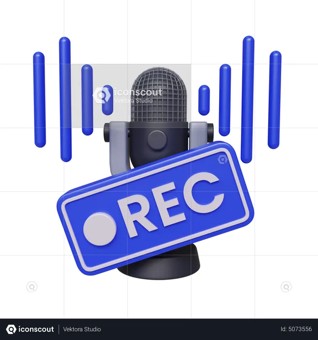 Enregistrement de podcasts  3D Icon