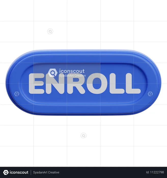 Enroll Button  3D Icon