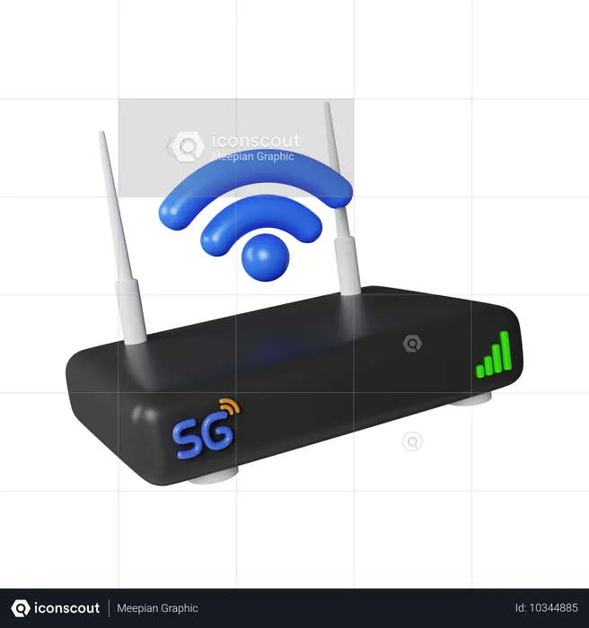 Enrutador de internet inalámbrico  3D Icon