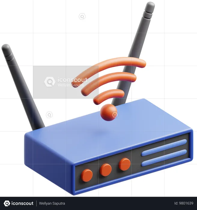 Router de wifi  3D Icon