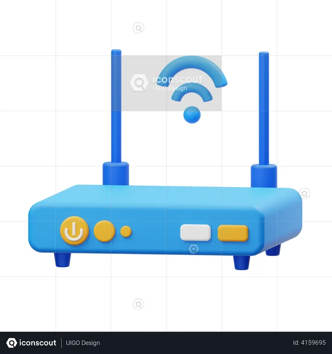 Router de wifi  3D Illustration