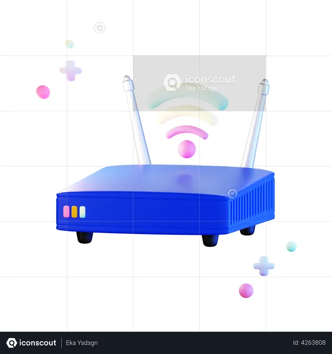 Router de wifi  3D Illustration