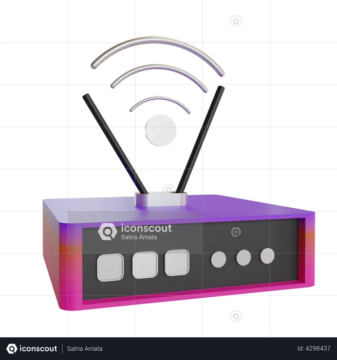 Router de wifi  3D Illustration