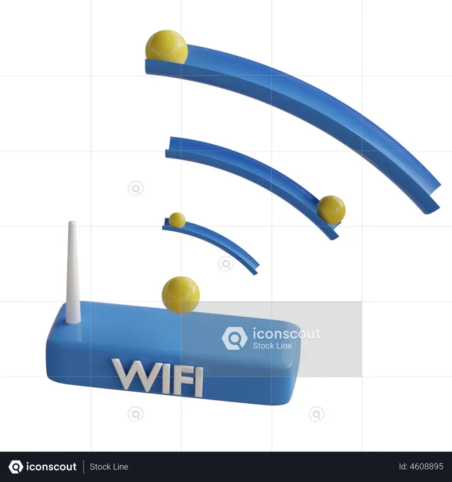 Router de wifi  3D Illustration